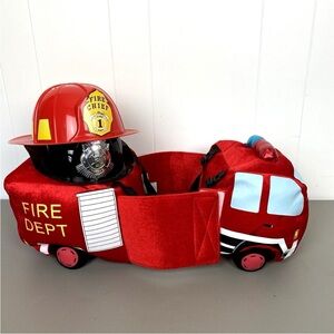 I Want To Be Kids Play 3D Costume Firetruck Child 3-7 Yrs Old Wearable Hat Plush